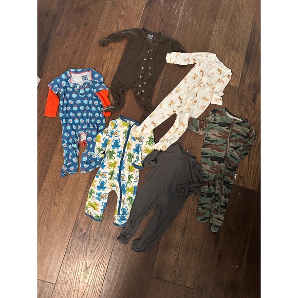 Baby Boy 0-9 Months Sleeper Bundle Kickee Pants Guisb Emily Oliver Outfits - Picture 1 of 6